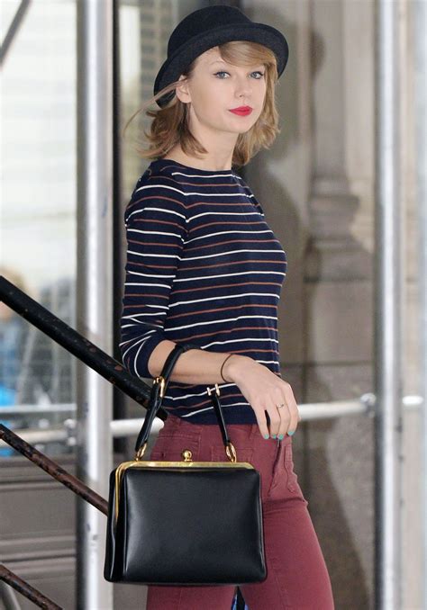 Taylor Swift Wearing Black Bowler Hat - Out in New York - April 2014 ...