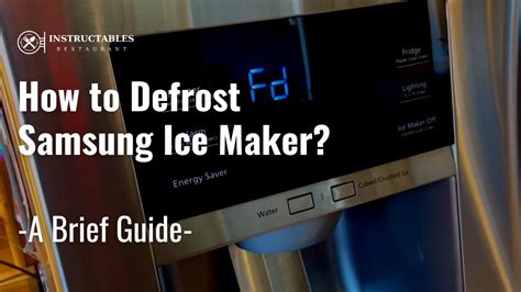 How to Defrost Samsung Ice Maker - Step by Step Quick Guide