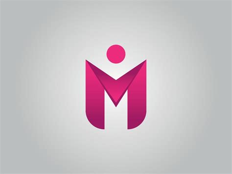 Letter M man logo. M man logo icon free vector file. 9299463 Vector Art ...