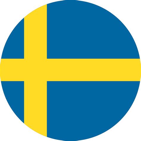 Sweden flag round shape PNG 22109528 PNG