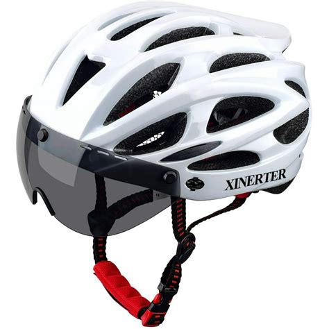 XINERTER Adult Bike Helmet Road Bike Helmet Detachable Magnetic Goggles ...