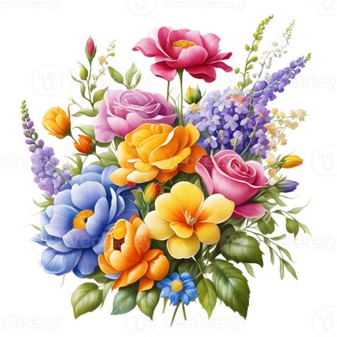 Luxury Flower Bouquet Illustration, Cute wedding Flower Bouquet ,Transparent Flower Pattern ...