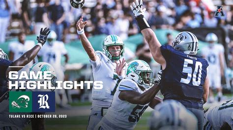 Game Highlights: #22 Tulane 30, Rice 28 Football (October 28, 2023) - YouTube