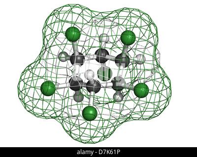 Chemical structure of lindane, a toxic insecticide and a Stock Photo ...