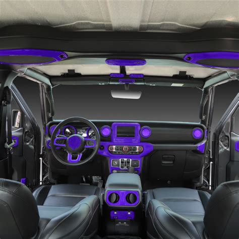 17x Purple Interior Decoration Cover Trim Accessories For Jeep Wrangler JL 2018+ | eBay