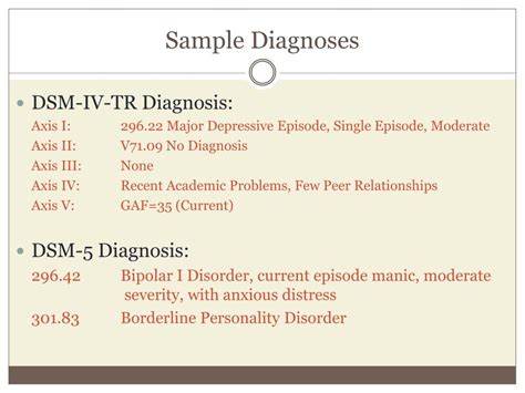 How To Write A Dsm 5 Diagnosis For