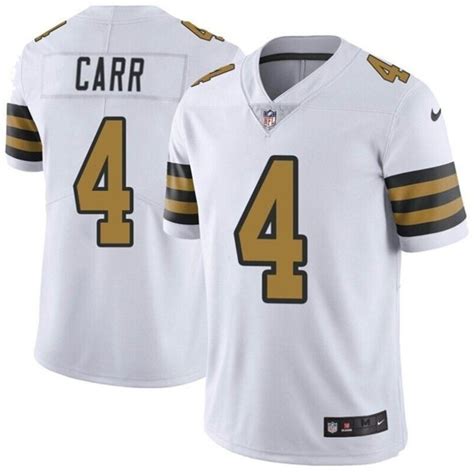 Men's New Orleans Saints #4 Derek Carr Black Vapor Limited Stitched ...