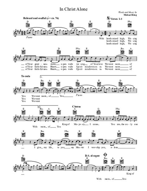 King Of Majesty (In Christ Alone) Sheet Music PDF (CP Worship ...