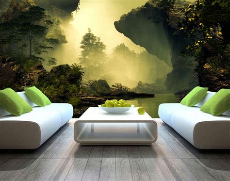 Sunset in the Forest 3D Custom wall murals / wallpapers – DCWM000794 ...