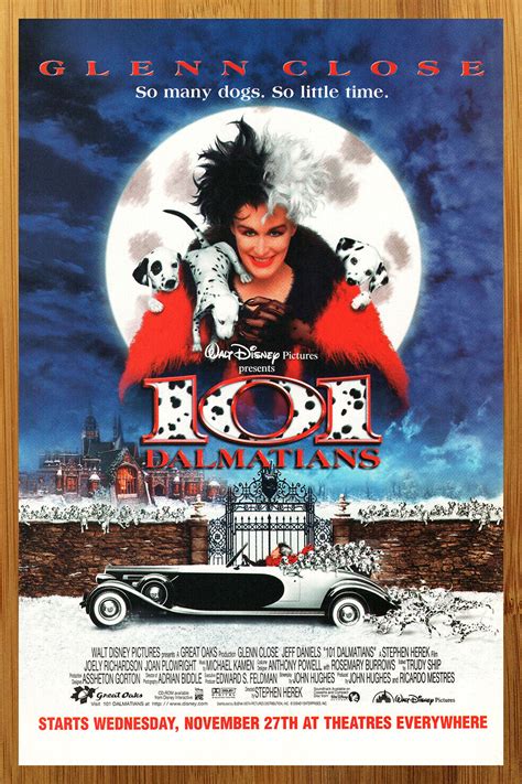 1996 Walt Disney 101 Dalmatians Movie Vintage Print Ad/Poster Glenn Close 90s | eBay