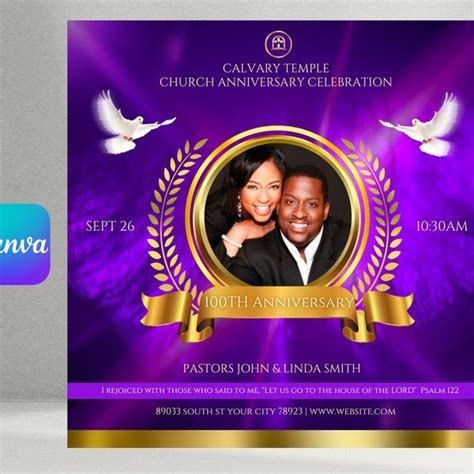 Pastor and Wife Anniversary Flyer - Etsy