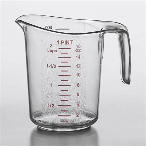 Choice 1 Pint Clear Plastic Measuring Cup