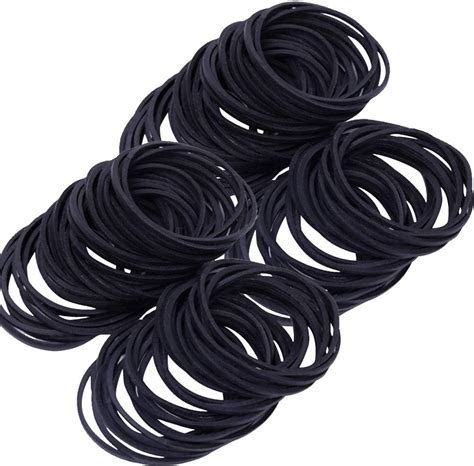 Rubber Bands Black 300 Pcs 38mm #16 Small Elastic Band Loop Rubber Bands for Office Supply Bank ...