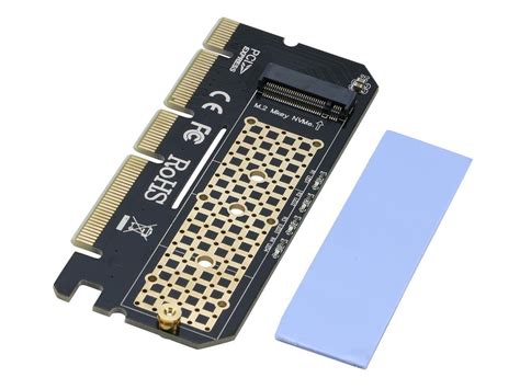 NVMe PCIe Adapter Card, RIITOP PCIe M.2 SSD NVMe AHCI to PCIe Gen 3.0 x4 x8 x16 Full Speed ...