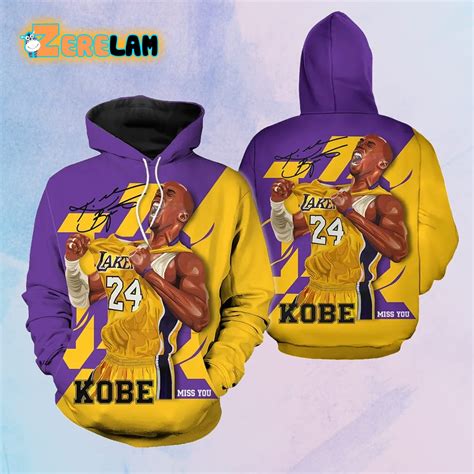 Lakers 24 Kobe Bryant Miss You Hoodie - Zerelam