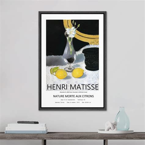 SIGNLEADER Still Life With Lemons Flowers by Henri Matisse ...