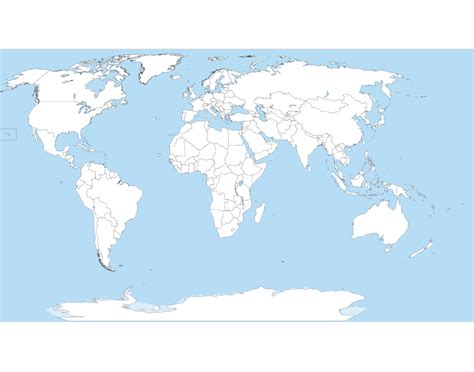 World Political Map — Printable Worksheet