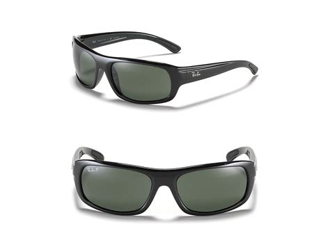 Ray-Ban Active Lifestyle Polarized Rubber Wrap Sunglasses in Black for Men - Lyst