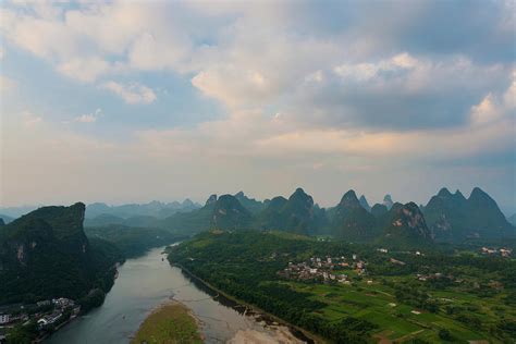 Yangshuo Aerial View Karst Formations Li River Photograph by Pius Lee ...