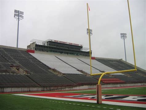 Miami University RedHawks - view of press box from field view of Fred C ...