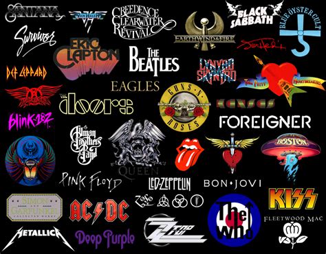 80s Rock Bands Logos