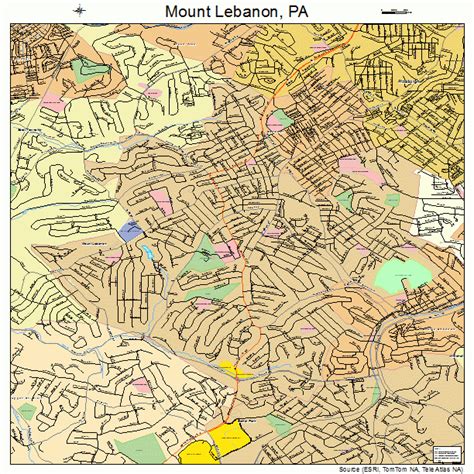 Mount Lebanon Pennsylvania Street Map 4251704