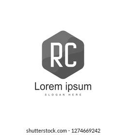 Rc Logo Template Design Initial Letter Stock Vector (Royalty Free ...