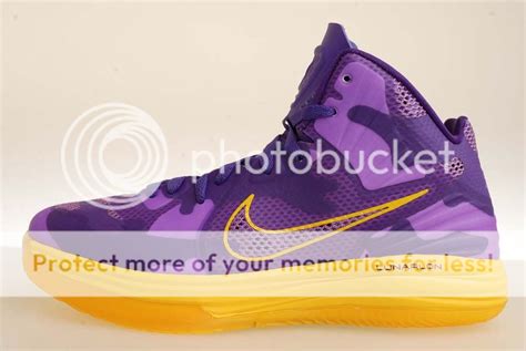 Nike Lunar Hypergamer Purple Yellow Lunarlon Lakers Basketball Shoes ...