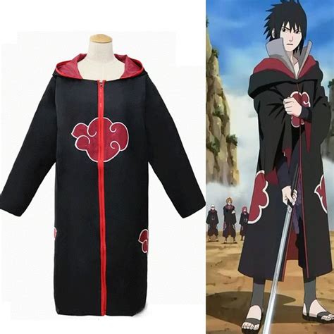 Japanese Anime Akatsuki Cloak Naruto cosplay costume Akatsuki ...