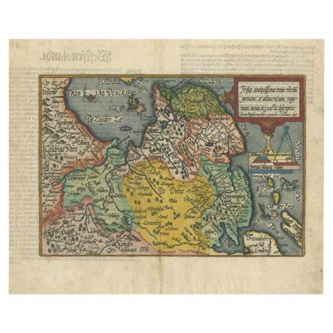 Original Antique Hand-Colored Map of Southern Scotland, ca.1600 For ...