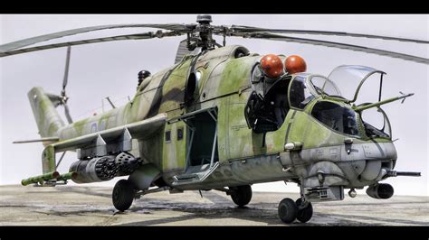 Mi-24V Hind E Helicopter 1:35 Trumpeter - YouTube