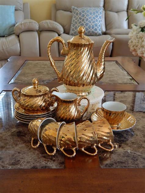 Vintage Gold Tea Set PORCELAINE GOLDEN ELEGANCE Japan Mid - Etsy | Tea set, Vintage gold, Coffee set