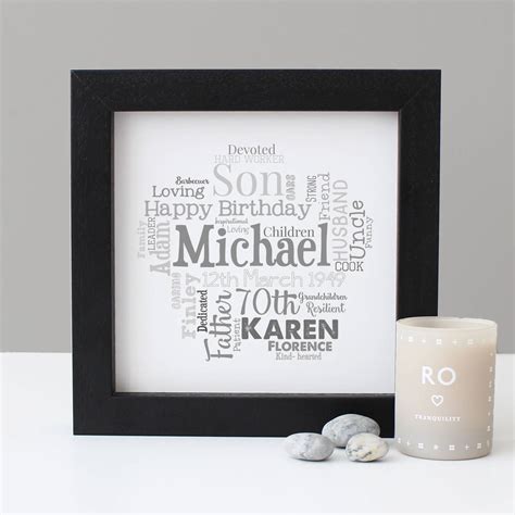 Personalised 70th Birthday Gift For Him By Hope And Love | notonthehighstreet.com