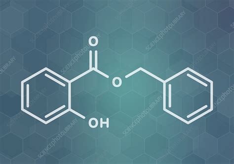 Benzyl salicylate molecule, illustration - Stock Image - F030/4978 ...