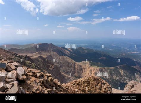 View from top of Pikes peak near Colorado Springs Stock Photo - Alamy