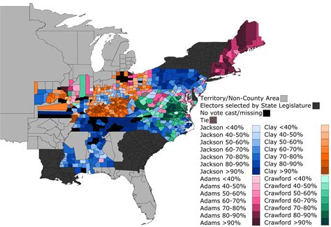 U.S. Presidential Election of 1824 County Map : r/MapPorn