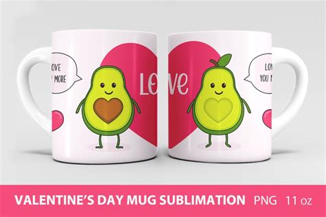 Valentines day sublimation mug wrap couples