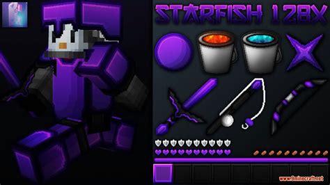 Starfish 128x Texture Pack (1.19, 1.18) - PvP Pack for Bedrock Edition - Mc-Mod.Net