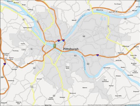 Pittsburgh Map [Pennsylvania] - GIS Geography