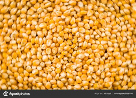 Beautiful Background Popcorn Various Uses Popcorn Kernels Defocused Spiral Close — Stock Photo ...