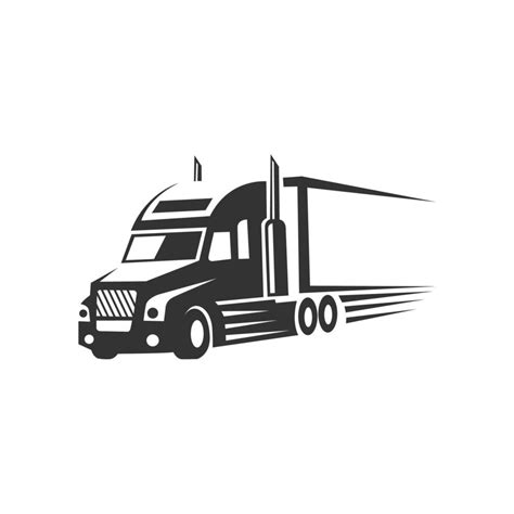 truck logistic vector silhouette logo template. perfect for delivery or ...