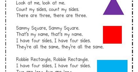 Meet the shapes song.pdf | Shape songs, Preschool songs, School songs