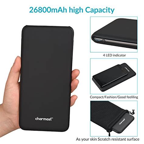 Charmast Power Delivery Power Bank 26800mAh, PD Power Bank, 18W USB C Portable Charger Quick ...