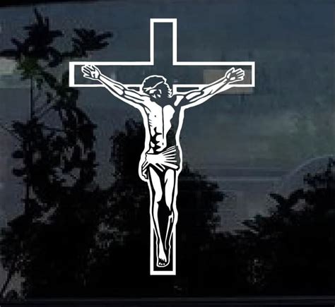 Jesus On Cross A2 Christian Christian Stickers For Your Car And Trucks ...