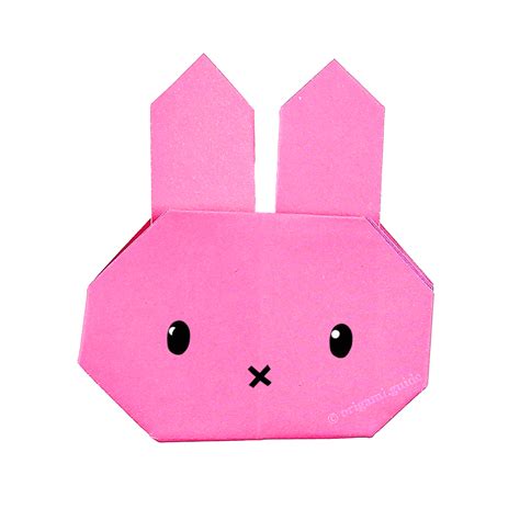 Make An Easy Origami Rabbit Face For Easter - Folding Instructions ...