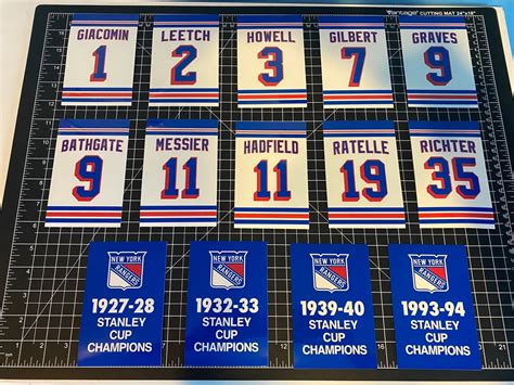 New York Rangers Replica Stanley cup and Retired number vinyl | Etsy