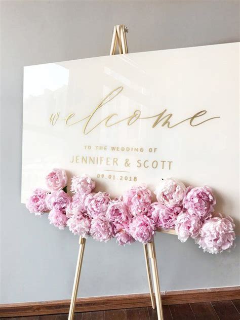 Acrylic Wedding Sign White Plexiglas Wedding Welcome Sign | Etsy - # ...