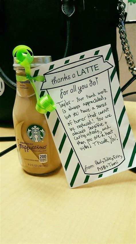 Thanks a latte | 1000 | Employee appreciation gifts, Staff appreciation ...