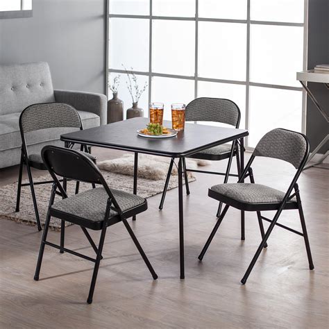 Card Table And Chairs Walmart : 5 Piece Black Folding Card Table and Chair Set - Walmart.com ...