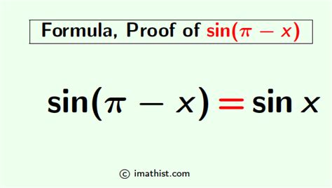 sin(pi-x) Formula | Formula of sin(pi-theta) - iMath